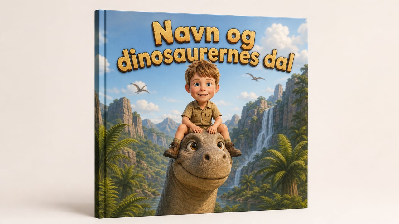 Dinosaurbogen – personlig børnebog: [Navn] og dinosaurernes dal